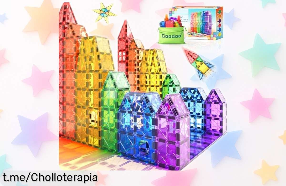 Increíble set de bloques magnéticos para construir y jugar, un ofertón que estimula la creatividad a un precio rebajado. ¡Haz feliz a tus peques mientras aprenden hoy mismo!