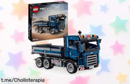 Increíble volquete basculante LEGO Technic con dirección y caja móvil a precio loco, ¡descuento brutal para que la diversión y creatividad de tus peques no se acabe!