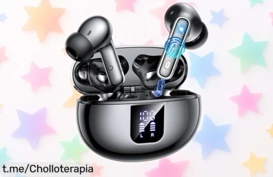 Increíbles auriculares Bluetooth con potente sonido y ANC a precio loco: ¡36h de batería y resistencia IP7! No te quedes sin disfrutar tu música, aprovecha el ofertón antes que se agoten.