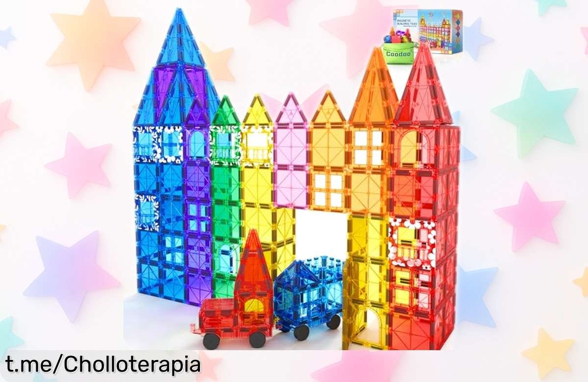 Increíbles bloques magnéticos con coches para niños 3 años, un super chollo que enciende su creatividad y diversión. ¡No dejes pasar esta oferta única y haz magia en sus juegos ya!