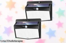Increíbles focos solares Nipify para exterior con sensor de movimiento, ahora a un precio rebajado ¡Ilumina tu jardín y disfruta la paz en cada paso! ¡Compra ya antes de que se vayan!