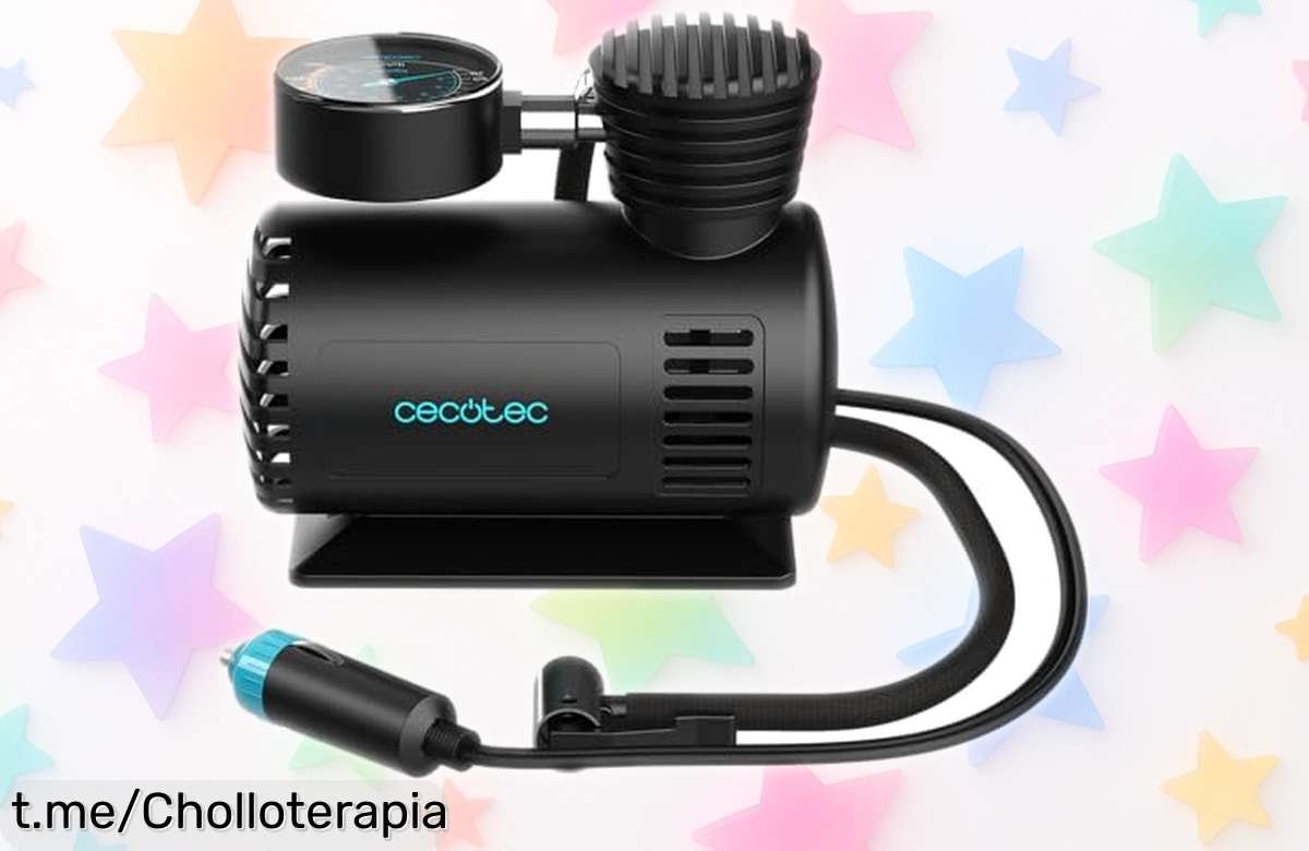 Inflador eléctrico 12V Cecotec, super rápido hasta 250 PSI a precio rebajado: ¡aprovecha este ofertón y asegura un viaje sin preocupaciones!