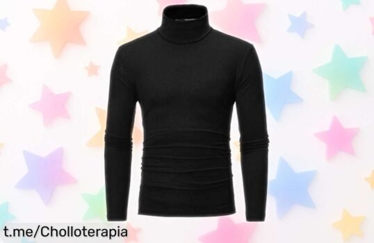 Jersey cuello alto para hombre con descuento brutal, ideal para un invierno a la moda ¡No dejes pasar este super chollo antes que se agoten las unidades!