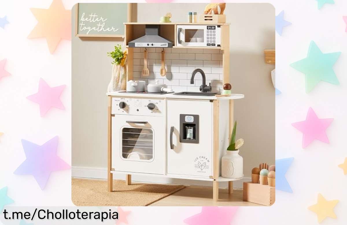 Juego de cocina para niños con luces y sonidos reales, ¡un super chollo que hará felices a tus peques! Aprovecha el precio rebajado antes de que se acabe.