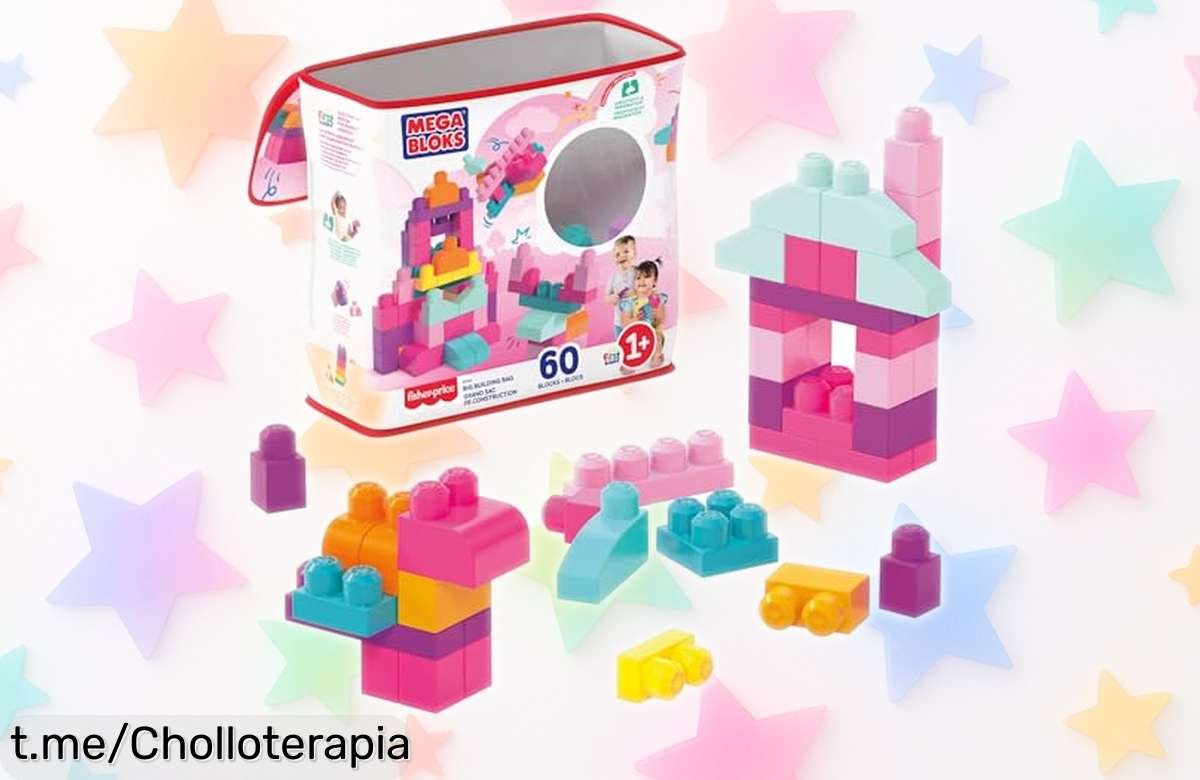 Juego de construcción con 60 bloques súper coloridos, ¡precio loco! Diversión y creatividad para los peques. No dejes pasar esta oferta limitada que se va volando y asegura sonrisas.