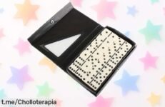 Juego de dominó doble seis con 28 fichas para disfrutar horas de diversión en casa o viaje; aprovecha este super chollo, ¡no te quedes sin el tuyo!