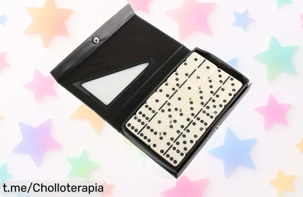 Juego de dominó doble seis con 28 fichas para disfrutar horas de diversión en casa o viaje; aprovecha este super chollo, ¡no te quedes sin el tuyo!