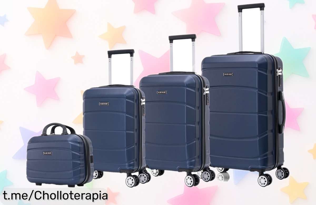 Juego de maletas ligeras con ruedas 360° y cerradura numérica a un precio loco, ¡aprovecha esta oportunidad para viajar como nunca!