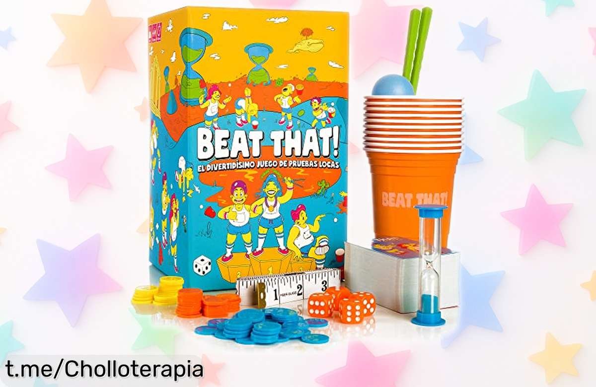 Juego de mesa Beat That! con retos locos para toda la familia a precio rebajado, ¡risas y diversión aseguradas, no te lo puedes perder en estas fiestas!