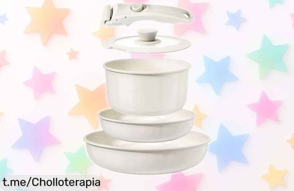 Juego de ollas y sartenes cerámicas GiPP con asas desmontables: oferta rebajada que cambiará tu cocina, ¡aprovéchalo antes de que se acabe!