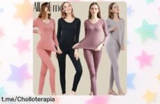 Juego de ropa interior térmica cálida para mujer, sexy y moldeador: ¡rebajas increíbles que no verás otra vez! Aprovecha este súper chollo y siente el calor con estilo ahora mismo.