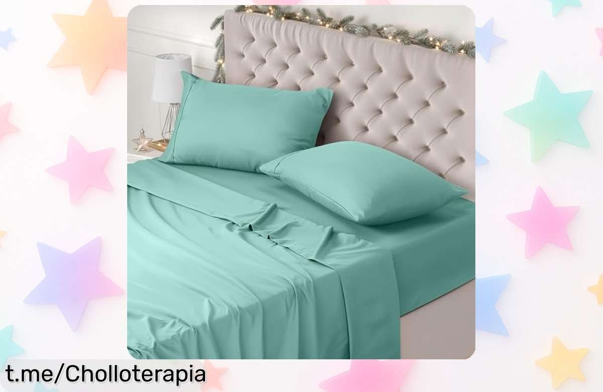 Juego de sábanas 4 piezas Utopia Bedding a un precio rebajado increíble, un super chollo que revitaliza tus noches ¡no te lo pierdas y despierta feliz!
