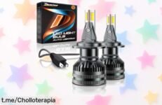 Kit de luces LED H7 súper potente con sistema anticalor, un ofertón que no puedes dejar pasar para conducir seguro y iluminar tus noches. ¡Dale a tu coche lo que merece!