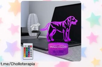 Lámpara 3D perro cachorro Masshomi, un regalo único con luz nocturna RGB que cambia 16 colores: ¡ofertón irrepetible para iluminar las noches de los peques y llenarlas de alegría!