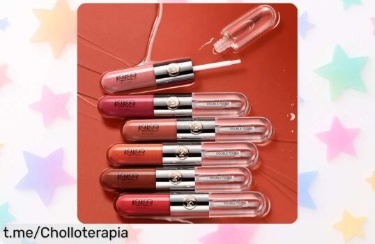 Lápiz labial de doble cabeza Kiko con brillo transparente: precio rebajado para lograr unos labios irresistibles y llenos de vida, ¡aprovéchalo antes que se agoten!