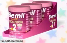 Leche de continuación Blemil 2 Optimum Evolution 3PACK con proteína A2, chollo imbatible y precio rebajado para que tu bebé crezca sano y feliz, ¡no te lo pierdas!