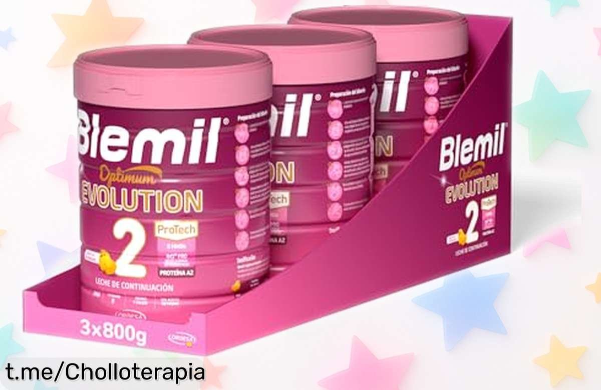 Leche de continuación Blemil 2 Optimum Evolution 3PACK con proteína A2, chollo imbatible y precio rebajado para que tu bebé crezca sano y feliz, ¡no te lo pierdas!