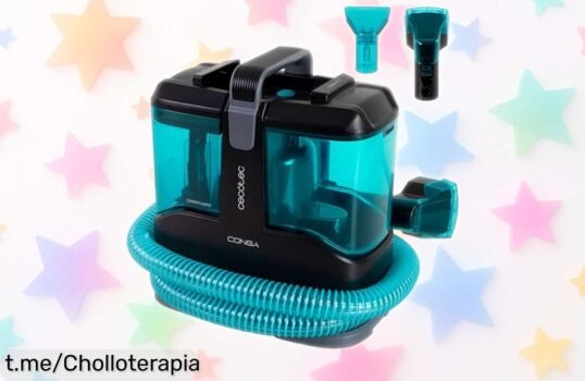 Limpiador aspirador potente Cecotec para tapicerías y alfombras a precio rebajado: limpieza profunda en una pasada que no querrás perderte. ¡Date prisa, están volando!