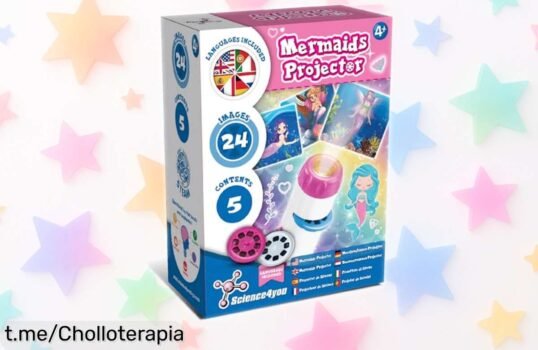 Linterna proyector de sirenas Science4you para niños, magia educativa a un precio rebajado espectacular. ¡Despierta su imaginación y llévala ya a casa antes de que se agote!