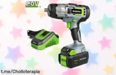 Llave de impacto inalámbrica WORKPRO: Potencia brutal en tus manos, super chollo que no puedes dejar escapar. ¡Corre antes que se agote y haz tus proyectos realidad!