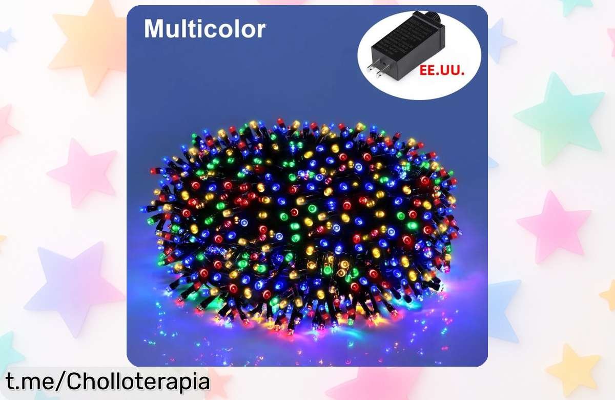 Luces LED de Navidad impermeables para interior y exterior: ¡brillo a tu vida con este ofertón que ilumina tus fiestas! Aprovecha el súper precio antes de que se acabe.