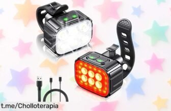 Luces bici ultras potentes CIRYCASE con 20 modos y resistencia única; rebajadas por tiempo limitado, ¡no te pierdas este super chollo para rodar seguro y disfrutar cada noche!