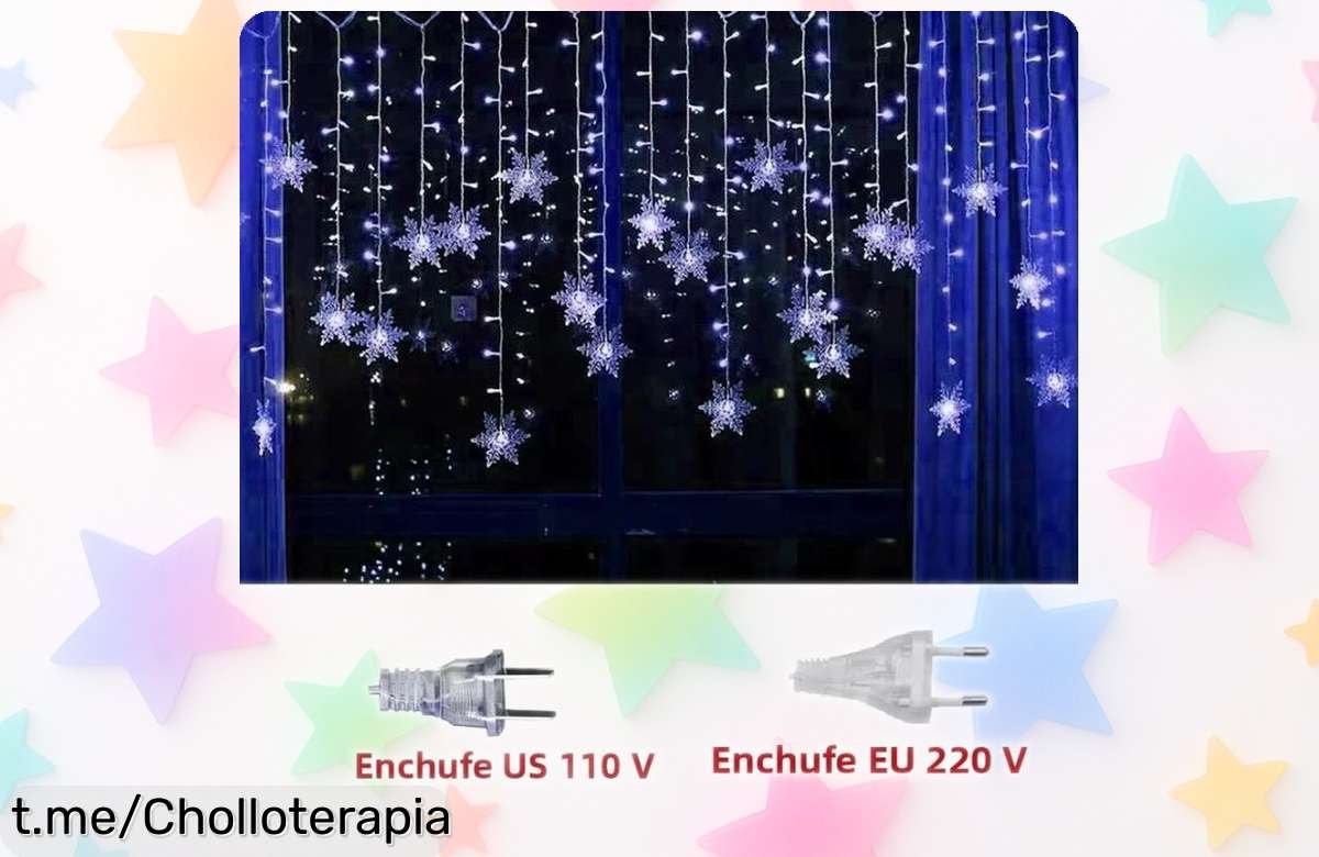 Luces de Navidad LED 3.5M con hojas de nieve para fiesta, ¡ilumina tu hogar con este super chollo y llena tus días festivos de alegría, pero apúrate antes que se acaben!