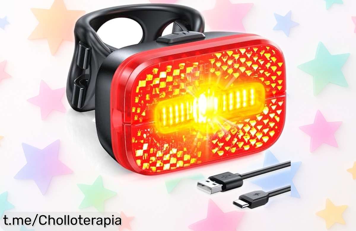 Luz trasera para bicicleta de visibilidad brutal a 200 metros, recargable por USBC y resistente al agua ¡aprovecha este precio rebajado y rueda más seguro ya!