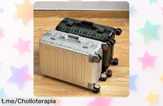 Maleta de cabina TravelTrolley de 20” con ruedas y diseño ultra resistente, super chollo rebajado que hará tus viajes mucho más fáciles, ¡no te quedes sin la tuya!