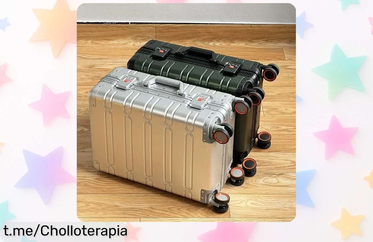 Maleta de cabina TravelTrolley de 20” con ruedas y diseño ultra resistente, super chollo rebajado que hará tus viajes mucho más fáciles, ¡no te quedes sin la tuya!