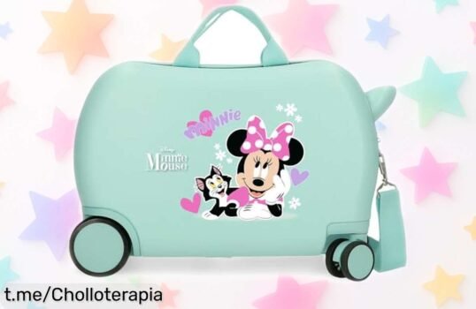 Maleta infantil Minnie & Figaro, ligera y giratoria: rebajada en oferta limitada para que tus peques disfruten viajando ¡No dejes escapar este super chollo!