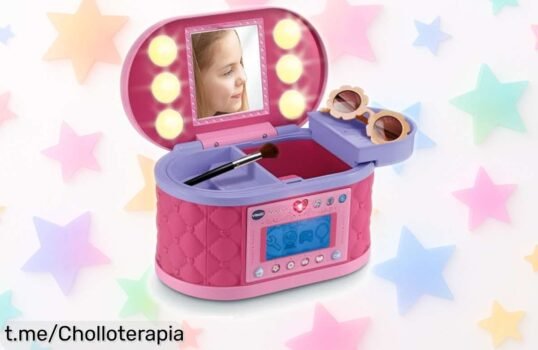 Maletín secreto de maquillaje VTech con pin, juegos y radio a precio loco, ¡diversión asegurada para peques! No esperes más o se te escapa esta oportunidad mágica.
