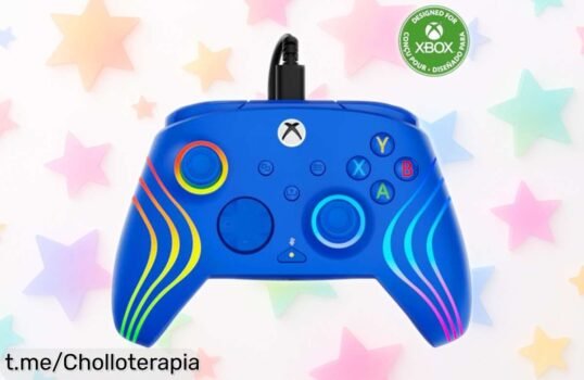 Mando azul Turtle Beach Afterglow Wave con cable RGB, personaliza tu juego y controla cada movimiento a un precio rebajado que no podrás dejar escapar, ¡llévatelo ahora antes de que se acabe!