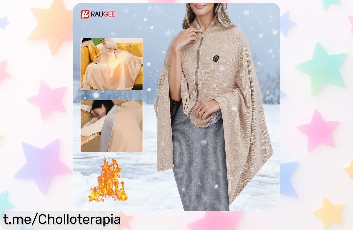 Manta calefactora USB portátil con 3 modos de calor, el chollo que te envuelve en calidez inmediata está a precio rebajado por tiempo limitado, ¡no pierdas la ocasión y hazla tuya ya!