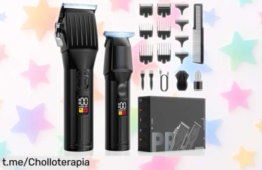 Máquina para cortar pelo profesional con recortadora de barba, super chollo a precio loco: ¡corre y consigue el look que todos querrán admirar!