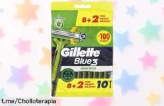 Maquinillas Gillette Blue3 Sensitive para hombre, super chollo rebajado: 10 afeitados suaves que vuelan. ¡Atrévete a sentir la frescura en tu piel antes de que se acaben!