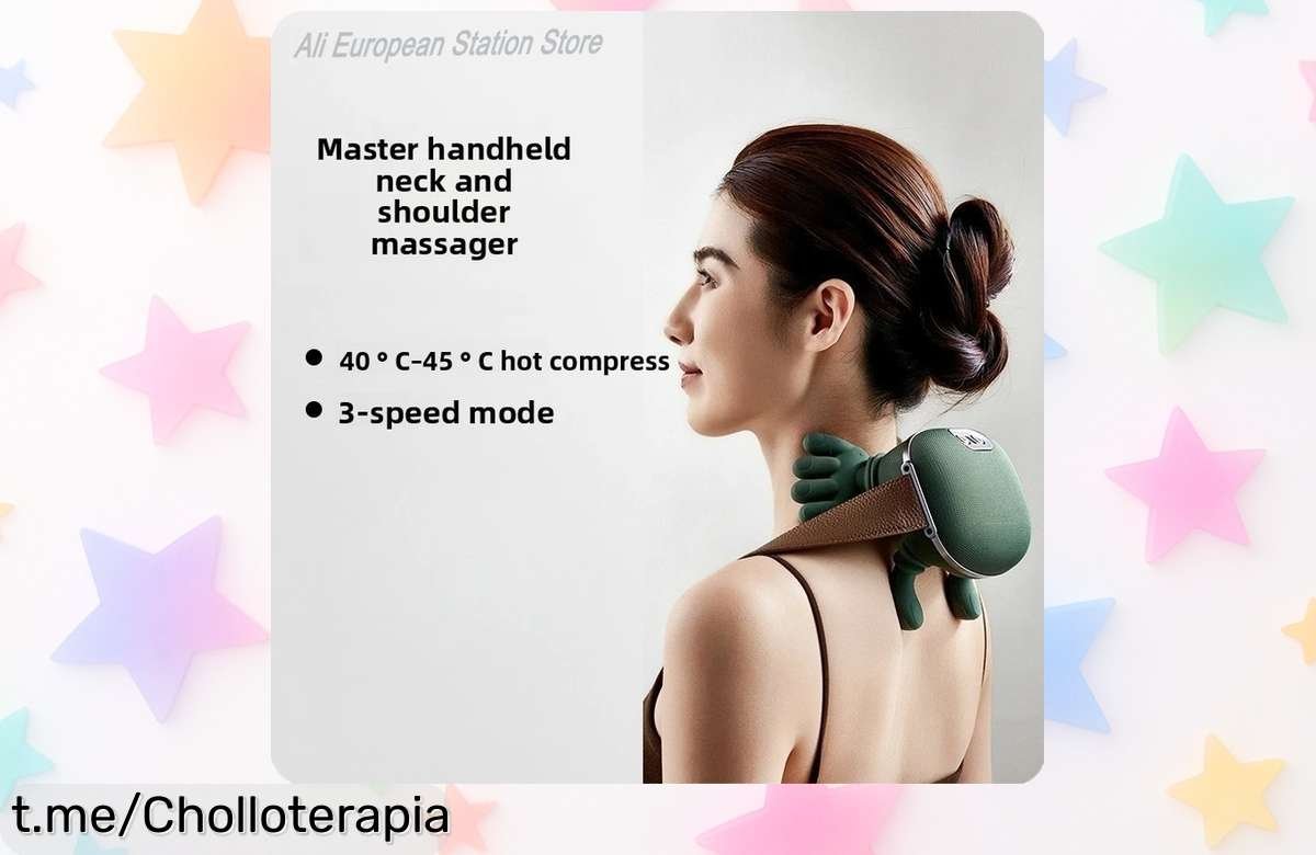 Masajeador de hombros y cuello multifuncional con calor a precio rebajado, alivia tensiones en casa y despídete del estrés ¡No te quedes sin el tuyo!