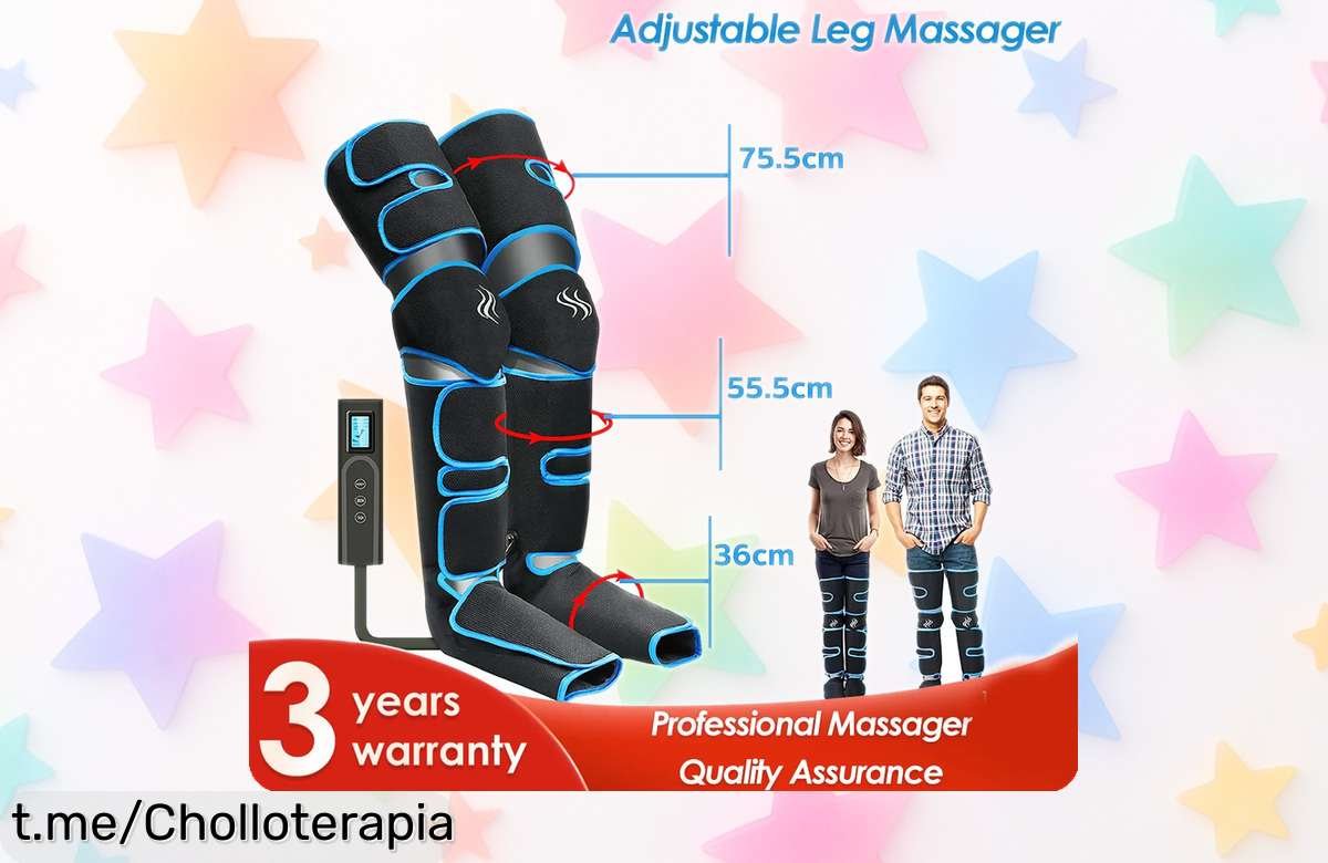 Masajeador de piernas con presión de aire, rebajado a precio loco: disfruta de una circulación mejorada y siéntete como nuevo. ¡Aprovecha este super chollo ahora mismo!