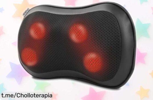 Masajeador eléctrico RENPHO para espalda y cuello con calor, rebajado a un precio loco ¡Deshazte del estrés ahora y disfruta de masajes intensos donde quieras!