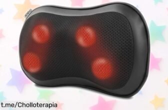 Masajeador eléctrico Renpho para espalda y cuello, ¡ofertón irresistible a precio rebajado! Disfruta de un masaje relajante y hazte sentir como nuevo. ¡Consíguelo antes que se termine!