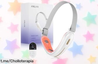 Masajeador facial ANLAN con luz roja y azul a un precio rebajado, despídete de la doble papada y rejuvenece tu piel ¡No dejes pasar esta oportunidad antes que se acabe!