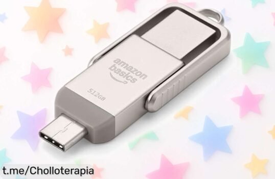 Memoria USB portátil Amazon Basics 512GB con doble puerto y descuento brutal: ¡lleva tus datos a todas partes, no dejes pasar este ofertón que cambiará tu día!