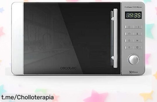 Microondas potente Cecotec con tecnología 3DWave y limpieza fácil a un precio de locura: cocina sin complicaciones y hazlo ya, ¡esta oferta no se repite!
