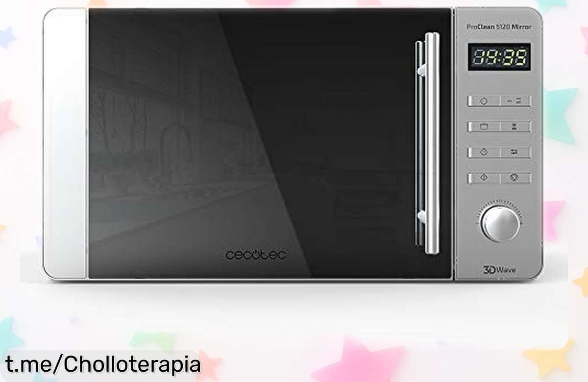 Microondas potente Cecotec con tecnología 3DWave y limpieza fácil a un precio de locura: cocina sin complicaciones y hazlo ya, ¡esta oferta no se repite!
