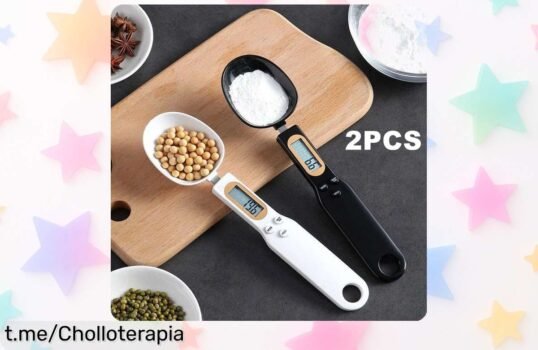 Mini báscula digital de cuchara con pantalla LCD, caída de precio brutal y chance única para medir tus ingredientes a la perfección. ¡Cocina feliz ahora!