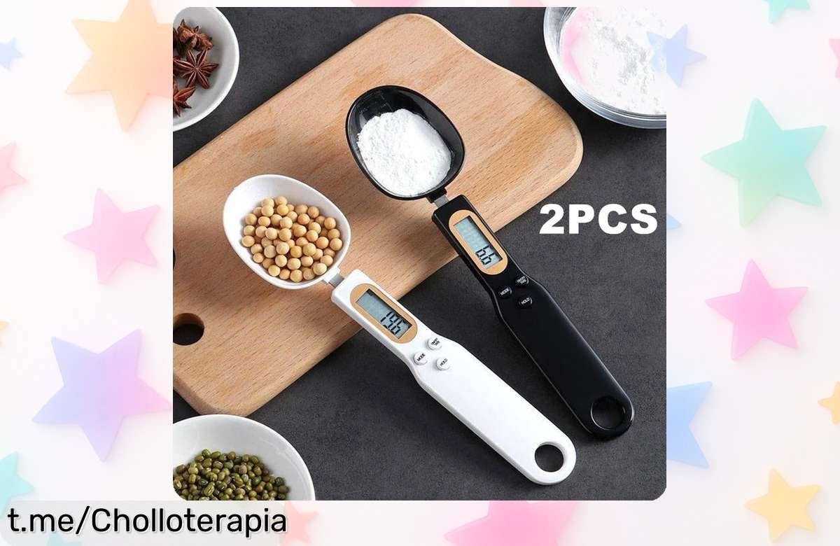 Mini báscula digital de cuchara con pantalla LCD, caída de precio brutal y chance única para medir tus ingredientes a la perfección. ¡Cocina feliz ahora!