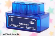 Mini escáner coche Bluetooth que detecta fallos al instante, ¡ofertón con precio rebajado! Dale a tu vehículo el cariño que merece antes de que se agote esta oportunidad.