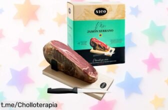 Mini jamón serrano con kit jamonero y cuchillo: auténtico sabor en un super chollo, ¡aprovecha esta oferta limitada que hará feliz a tu paladar!