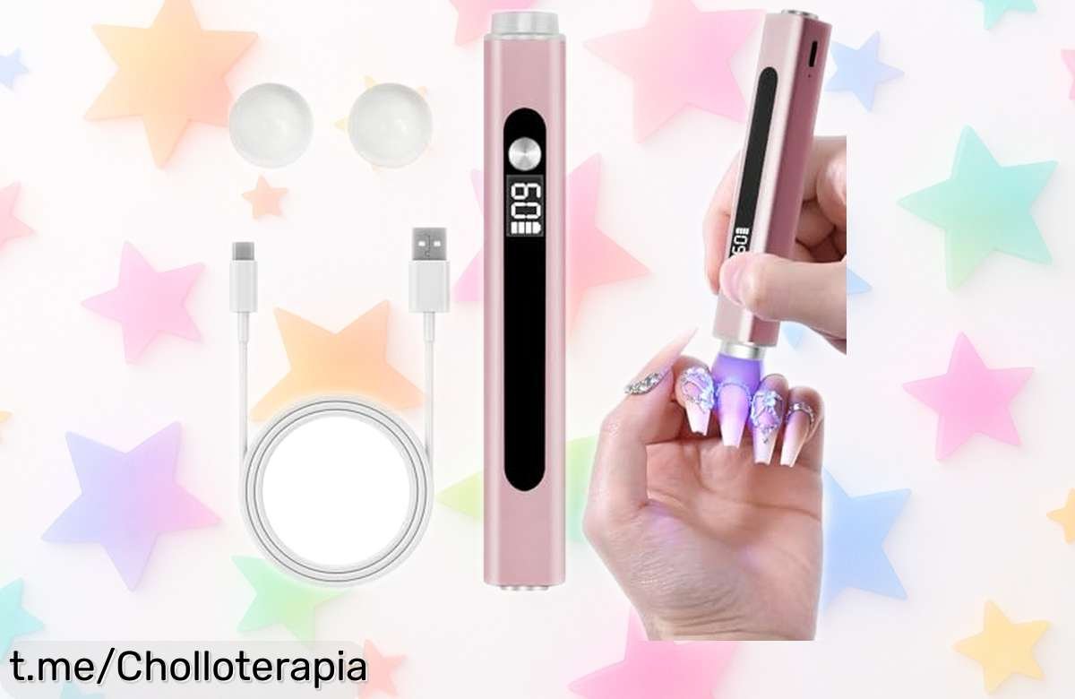 Mini lámpara LED para uñas con batería recargable y sello incluido, ¡aprovecha este super chollo que te hará lucir un brillo espectacular en tus manos!