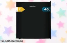 Mini nevera Cecotec 46 L de acero inoxidable, diseño práctico y bajo consumo a precio brutal ¡Hazte con ella ya antes de que se esfumé este super chollo refrescante!